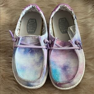 Hey Dude Kids Pastel Tie-Dye Slip On Shoes